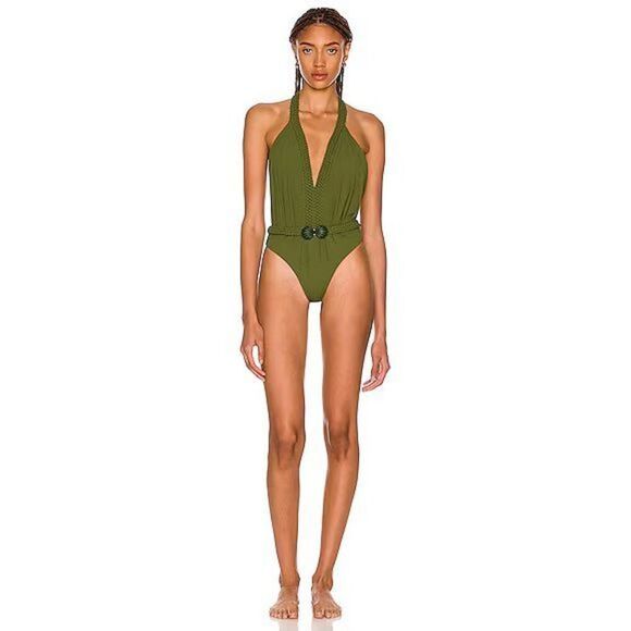New. Johanna Ortiz green Seashell swimsuit. Small. Retails $495 - Picture 2 of 11